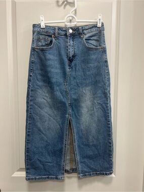 JustFab Blue Denim Jean Skirt Size 26